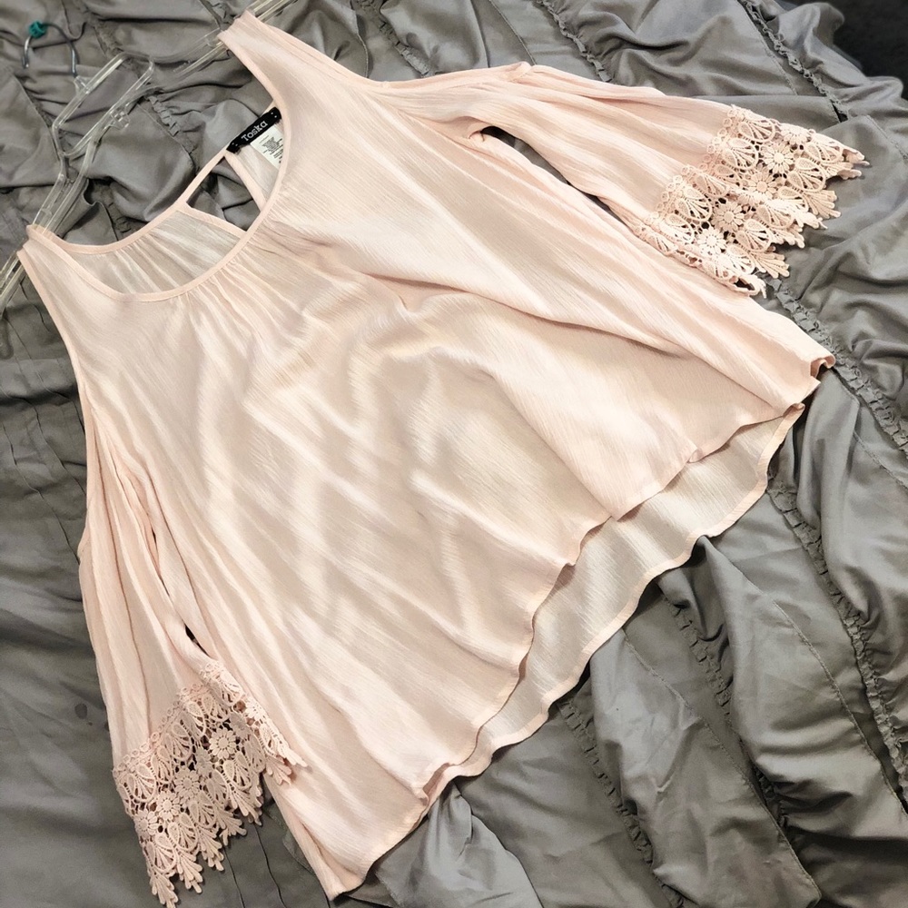 Pink off the shoulder top!